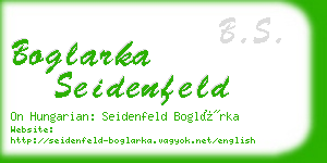 boglarka seidenfeld business card